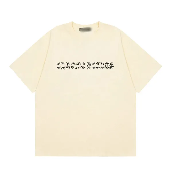 Design Gothic Script T-Shirt Beige T-Shirt Tops.t Shirts - 1