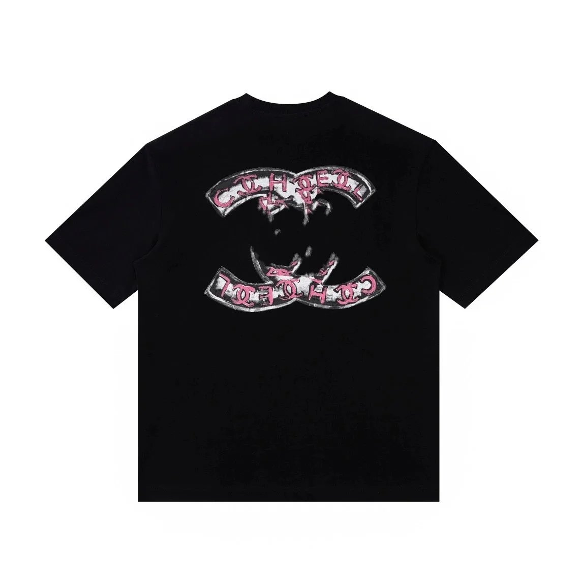 Chanel Distorted CC Logo Black T-Shirt