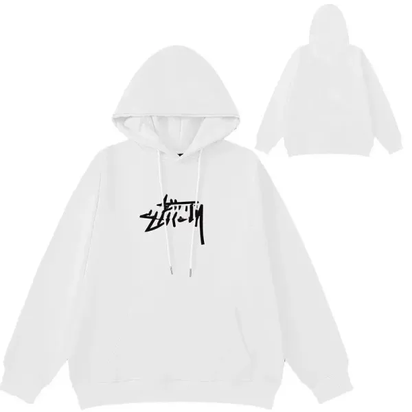 Stüssy Classic Logo Hoodie White - 1