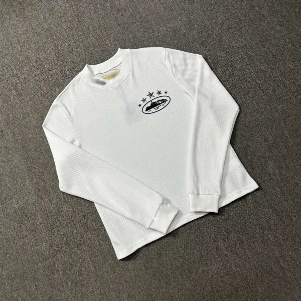 Design Waffle-Knit Base Layer Top White - 1