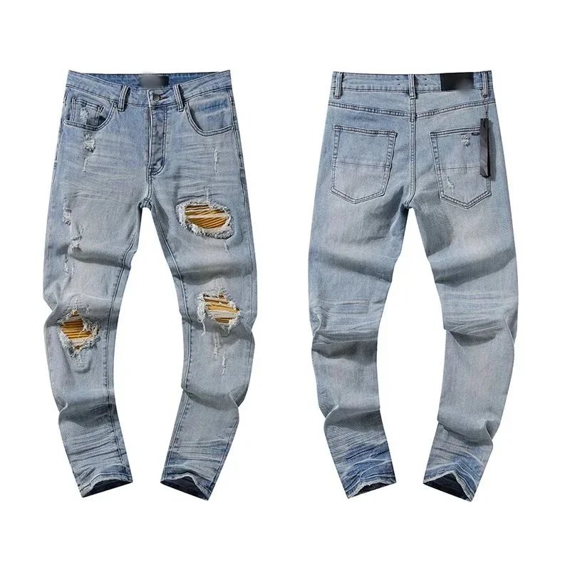 Unbranded Jeans Distressed straight-leg — 08