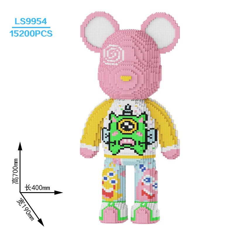 70cm Dopamine Violent Bear + Includes Brick Hammer