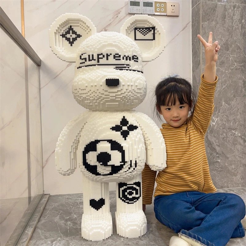 Building Block Violent Bear Compatible with LEGO - Girl's Puzzle Assembly Toy, Birthday Gift, Decoration
