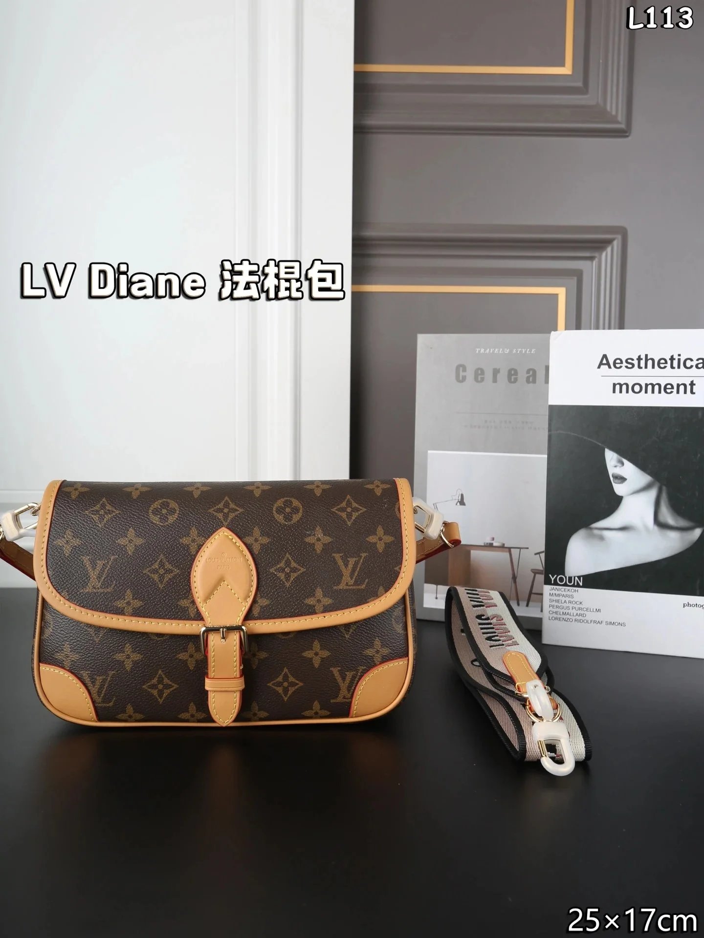 LV Diane Baguette Bag - rep torby