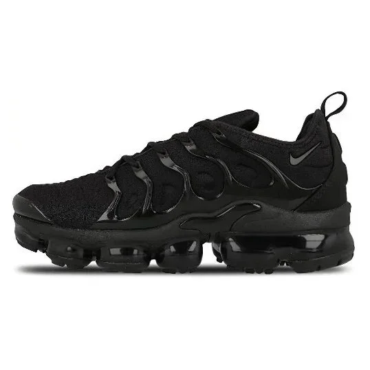 Nike Air VaporMax Plus All-Black Air Cushion Running Shoes