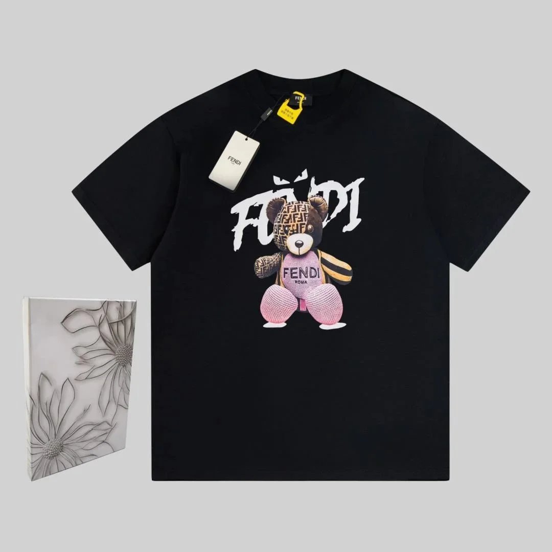 Fendi FF Bear Graphic Short Sleeve Tee - rep Fendi