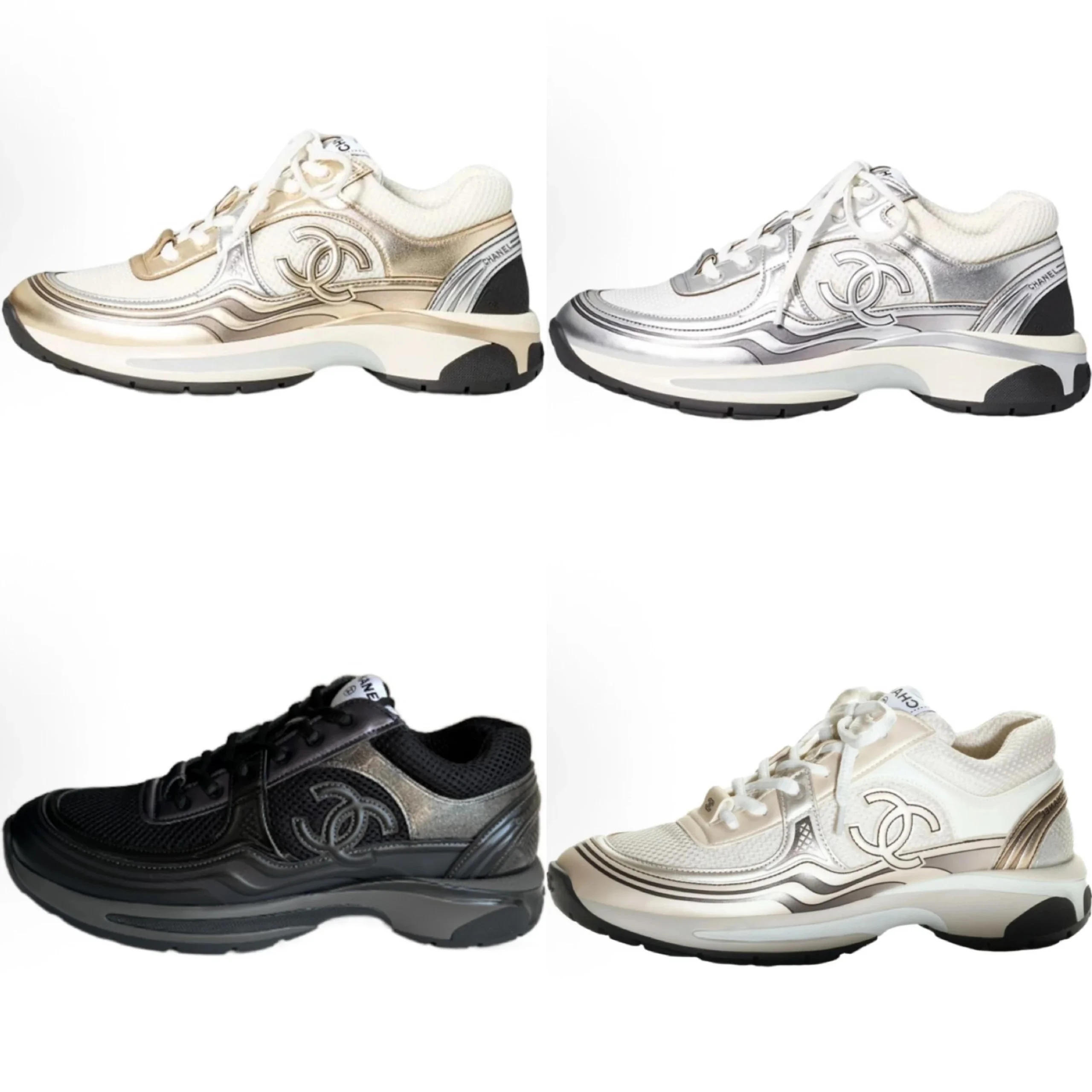 Chanel Metallic Athleisure Sneakers