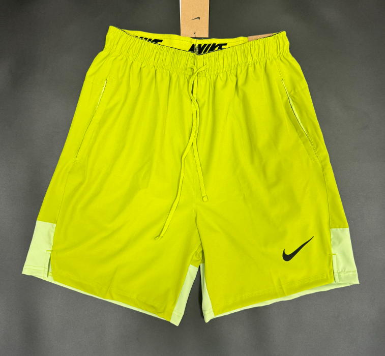 Nike fluorescent green colorblock quick-dry shorts - rep szorty