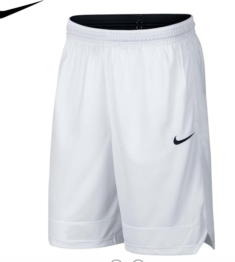 Nike Pure White Mesh Basic Basketball Shorts with Mini Swoosh - rep szorty