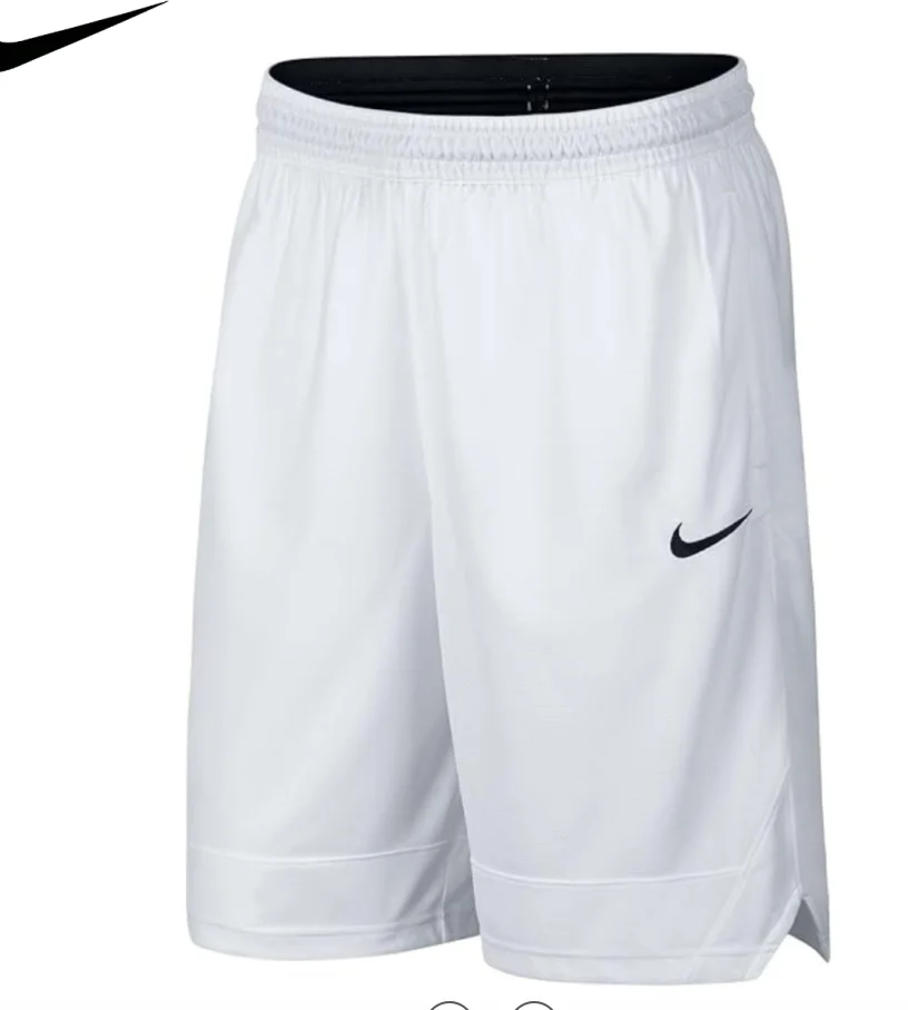 Nike Pure White Mesh Basic Basketball Shorts with Mini Swoosh
