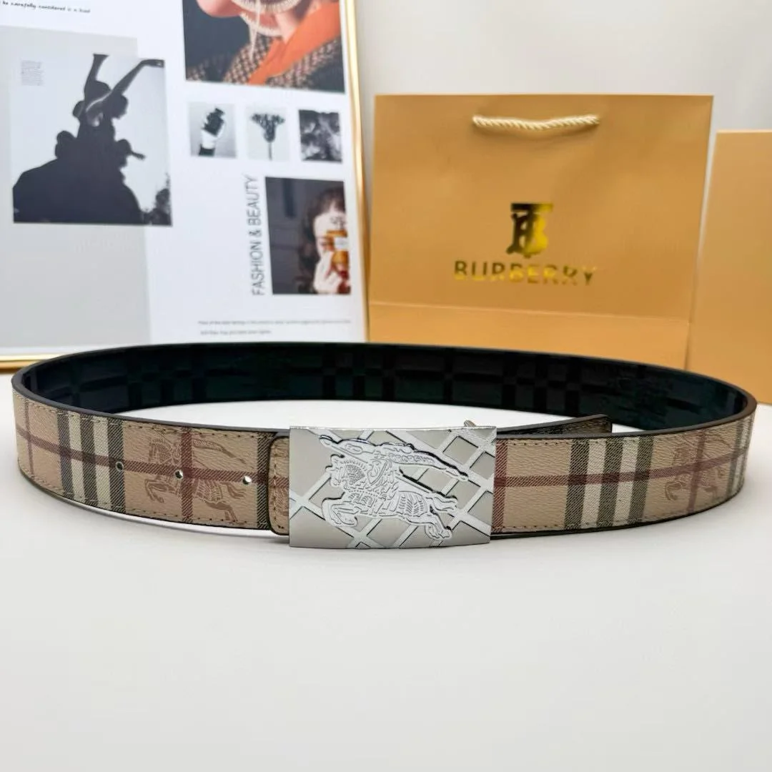 Burberry Equestrian Knight Check Belt