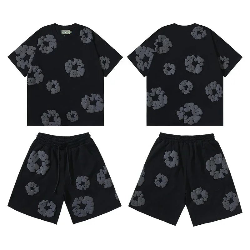 02-All Black and Gray Flower Set