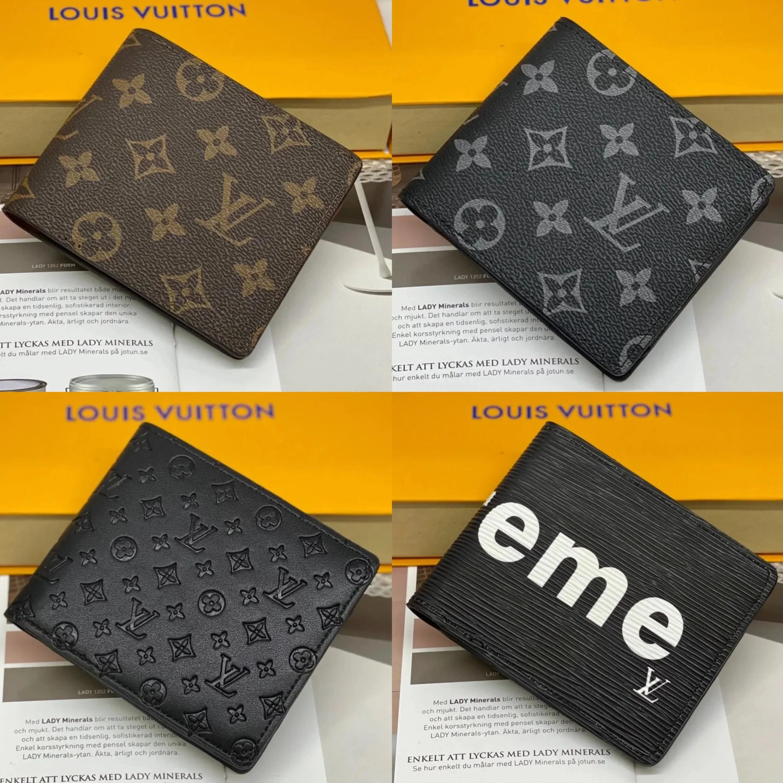 Selected Classic LV Bi-fold Wallets