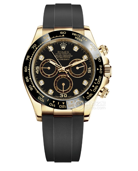 ROLEX Cosmograph Daytona Chronograph Watch with Rose Gold and Rubber Strap - rep Rolex