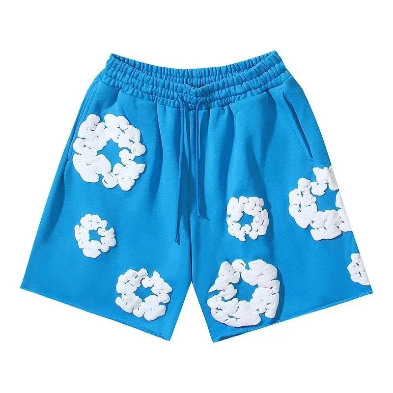 20 - All blue and white floral shorts