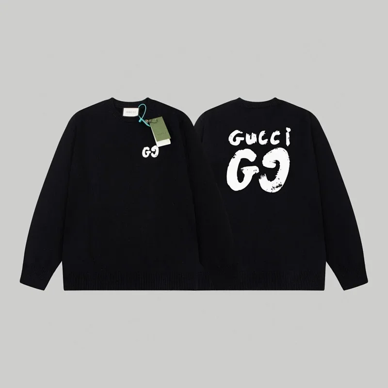 Gucci Graffiti-Style GG Crewneck Sweater