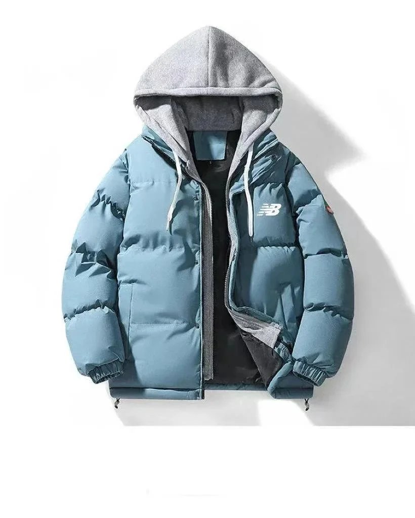 New Balance Faux-Layered Hooded Padded Jacket