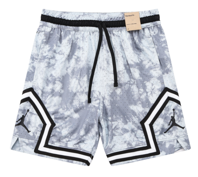Jordan Grey & White Tie-Dye Mesh Basketball Shorts - rep Jordan