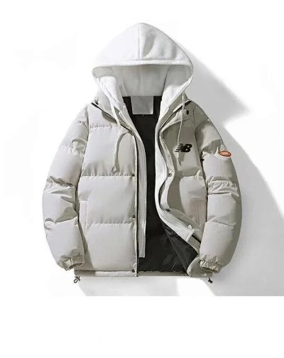 New Balance Faux-Layered Hooded Padded Jacket - rep New Balance