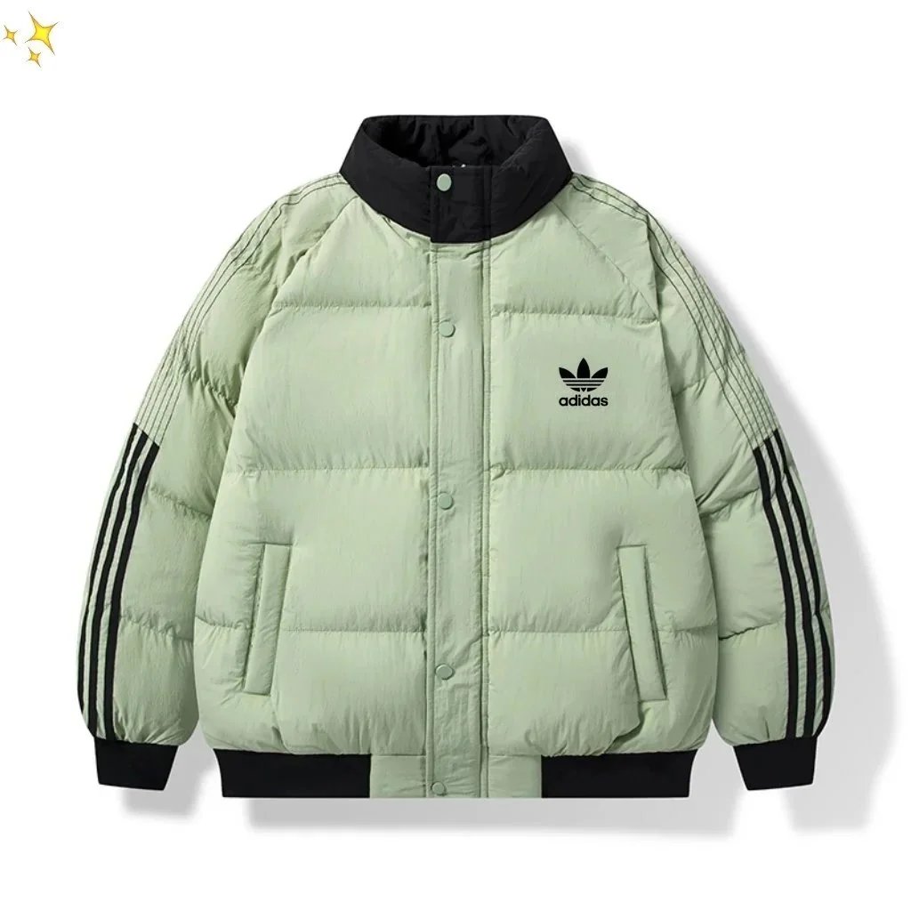 adidas Originals Quilted Down Jacket with Baseball Collar
