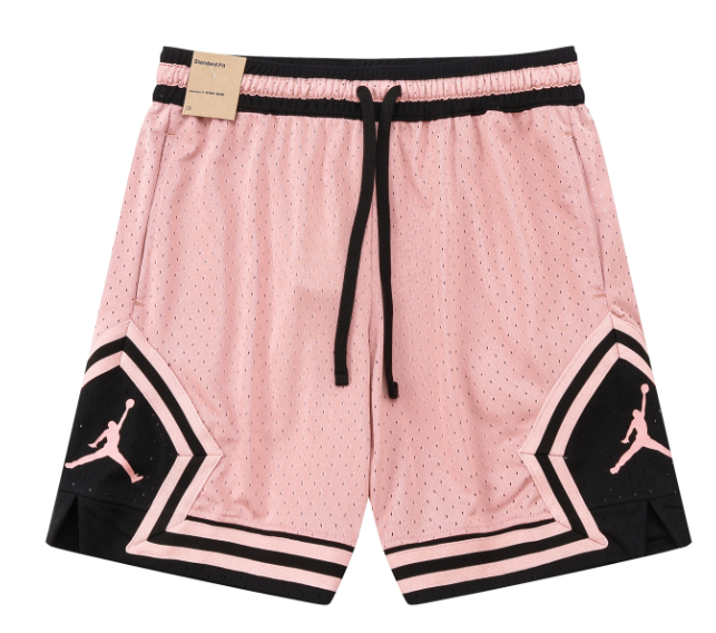 Jordan Pink & Black Color-Block Mesh Basketball Shorts - rep Jordan