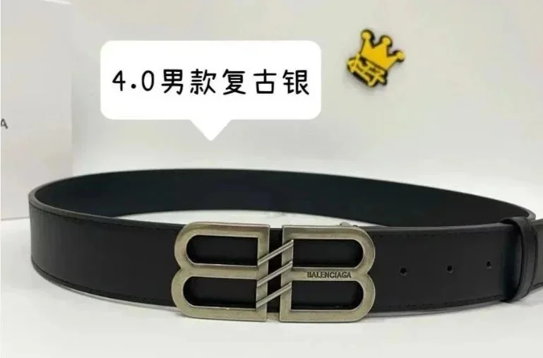 Balenciaga Double-B Gold-Buckle Belt