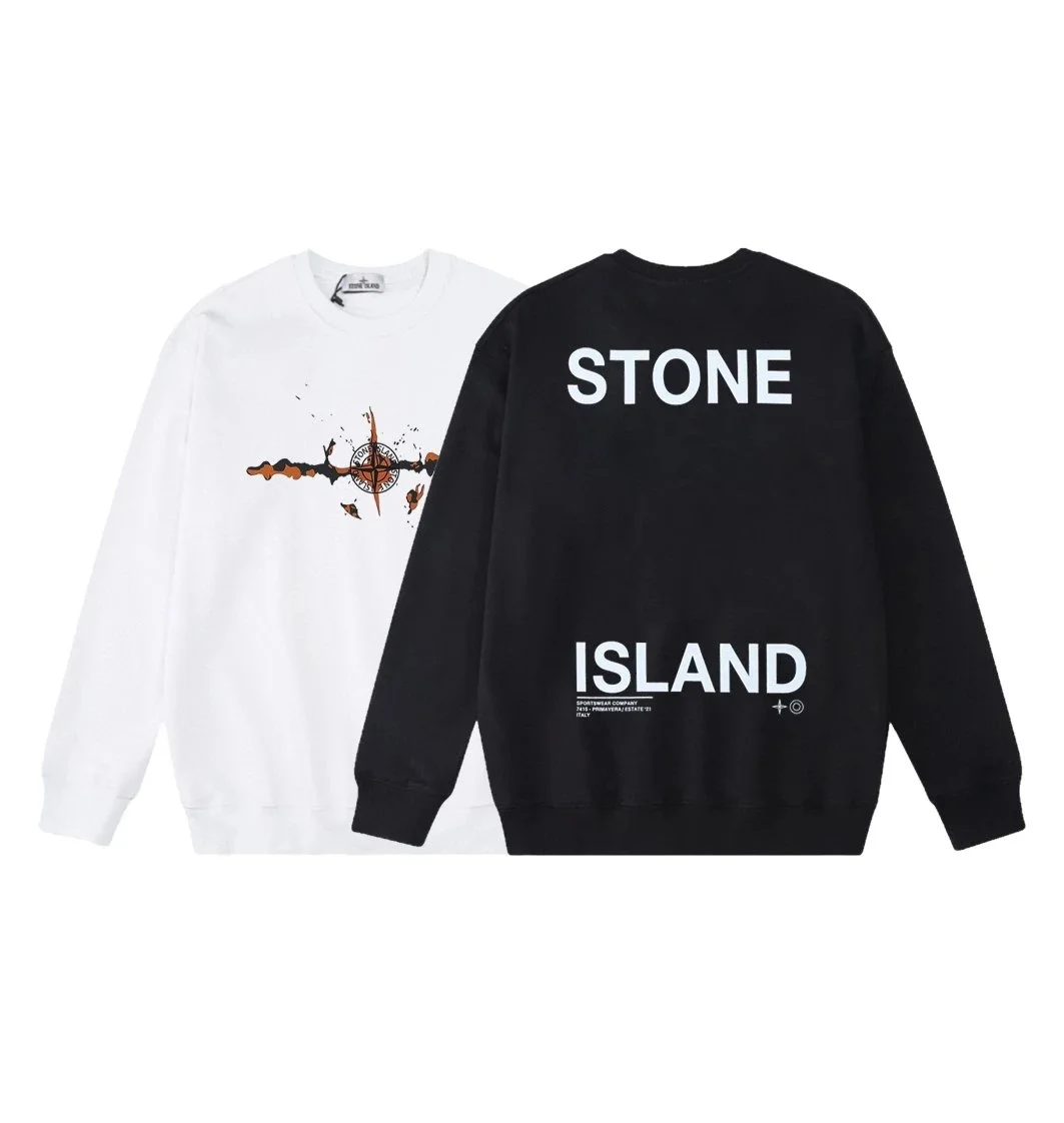 Stone Island Lava-Cracked Compass Crewneck Sweatshirt - rep Stone Island