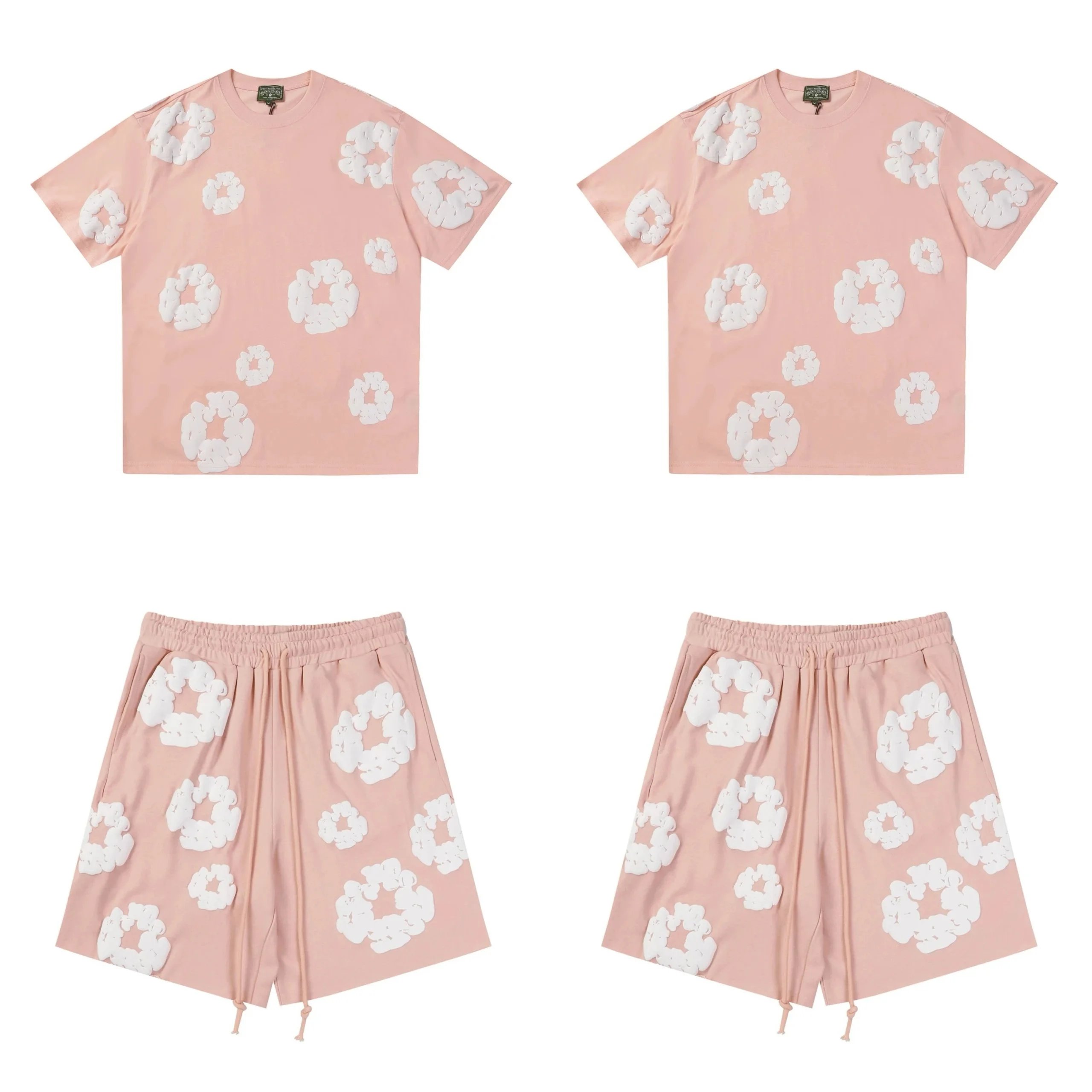 012-Pale Pink and White Flower Set