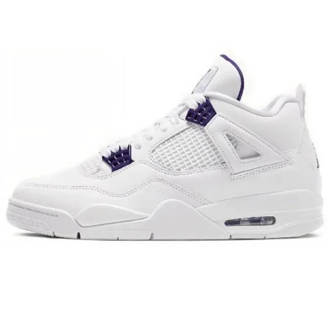 A4 Pure White Purple Button