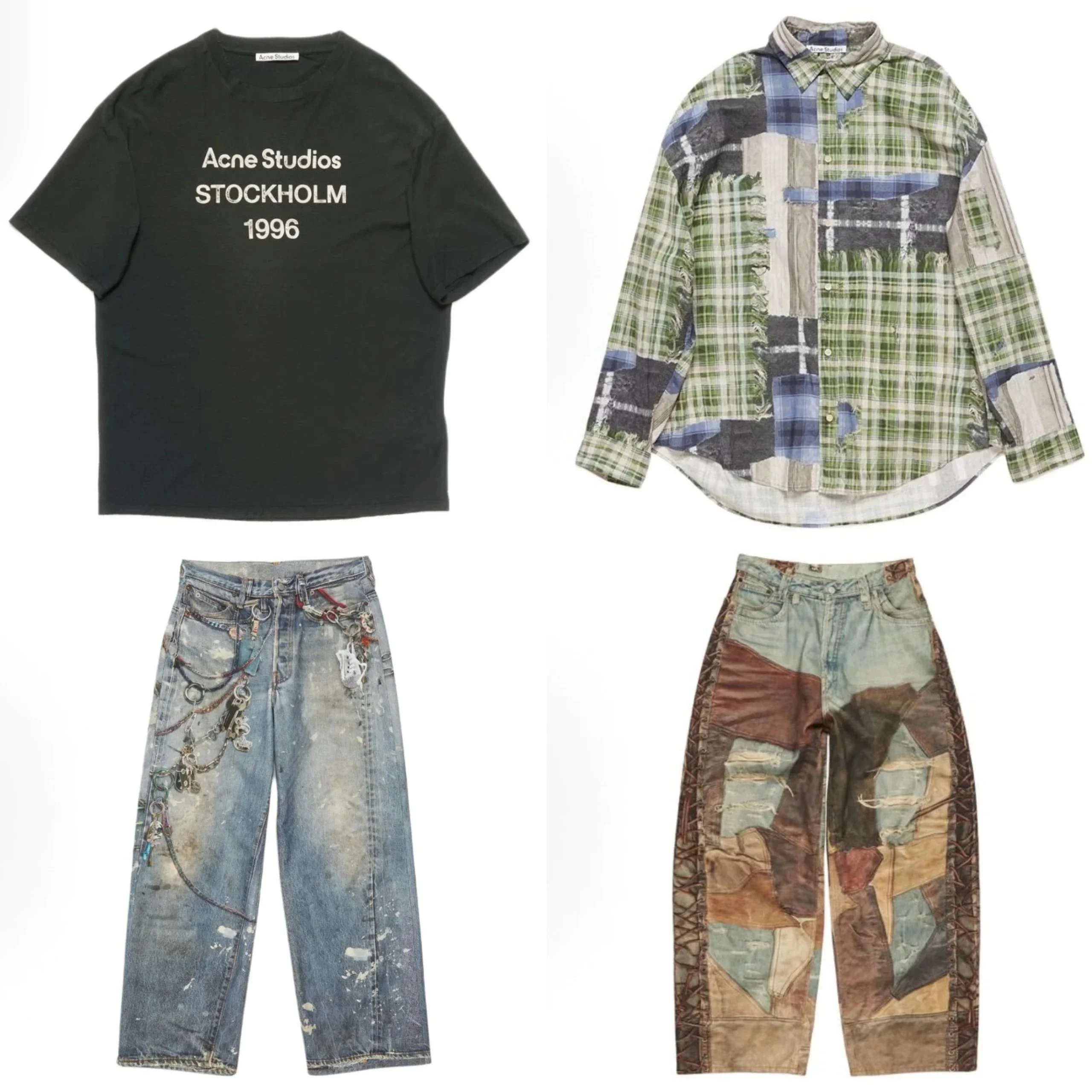 Distressed Graffiti Jeans