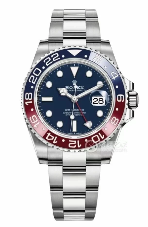 ROLEX GMT-Master II — "Pepsi" Red & Blue Bezel, Steel Bracelet, Blue Dial GMT Watch