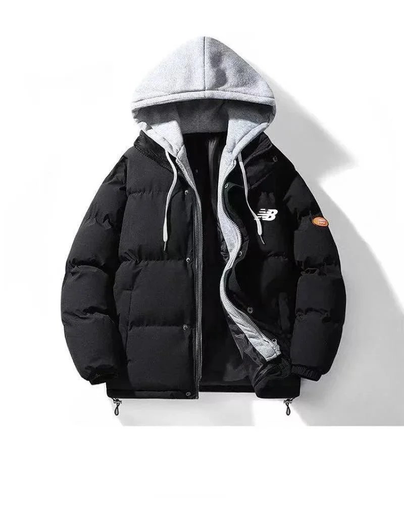 New Balance Faux-Layered Hooded Padded Jacket - rep New Balance