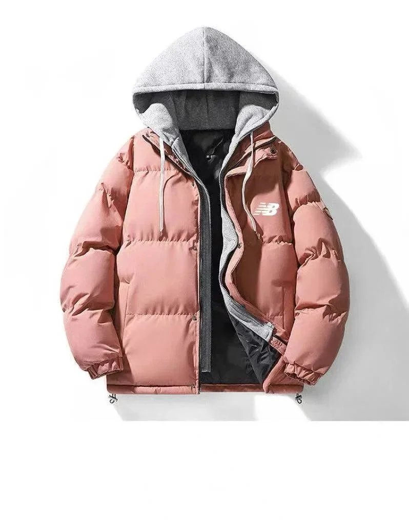 New Balance Faux-Layered Hooded Padded Jacket