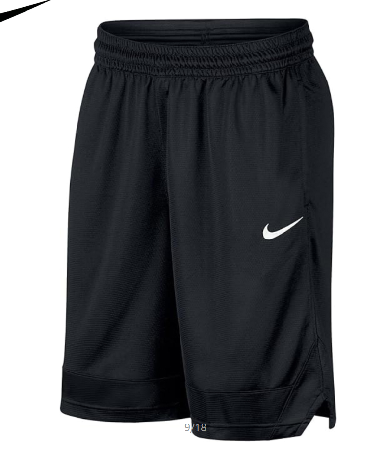 Nike Basic Mesh Basketball Shorts — Black with White Swoosh - rep szorty