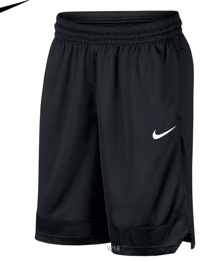 Nike Basic Mesh Basketball Shorts — Black with White Swoosh
