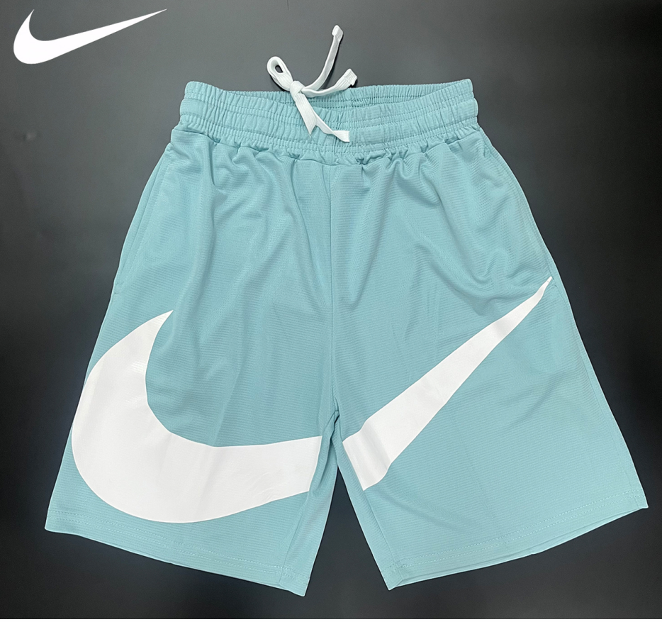 Nike Light Blue Split-Design Mesh Basketball Shorts - rep szorty