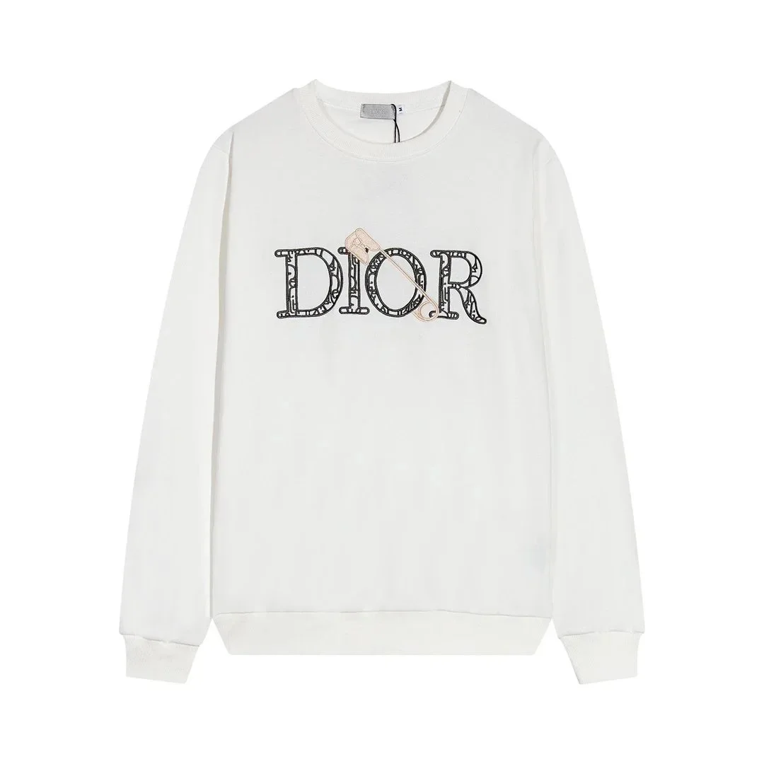 Dior Crewneck Sweatshirt with All-Over Pin and Letter Print