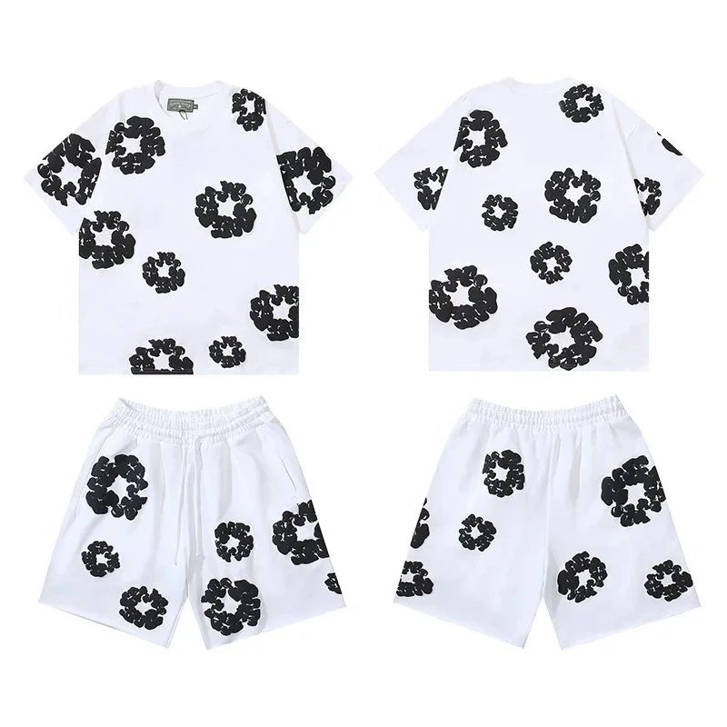 05-All white and black flower set