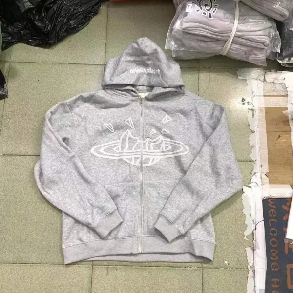 Vivienne Westwood x Broken Planet Zip-Up Hoodie Gray - 1