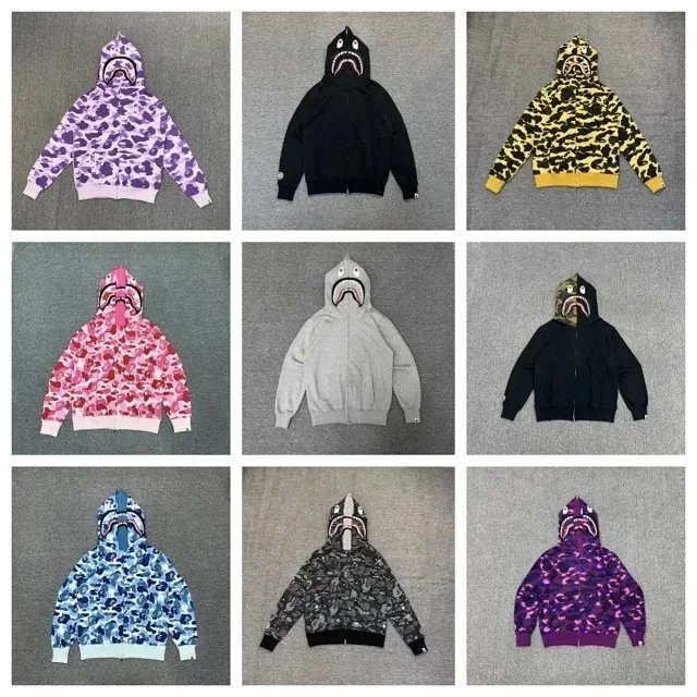 Starry Sky Camouflage Shark ZipUp Hoodie