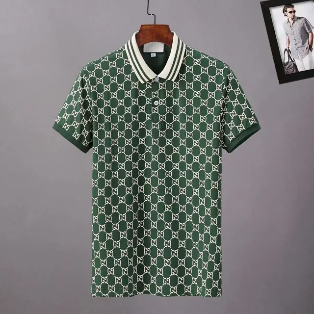 Gucci Shirts Short-Sleeve GG Monogram Polo Shirt product detail image 4