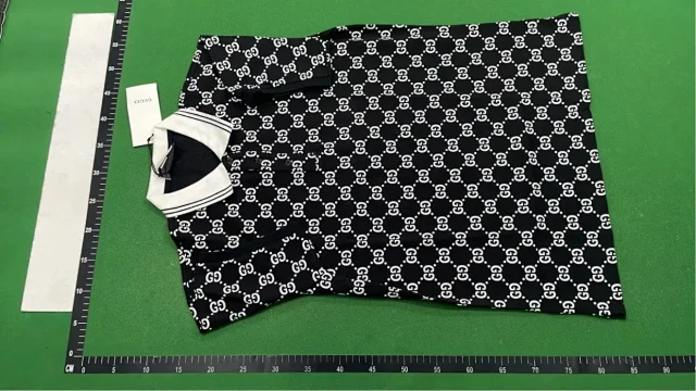 Gucci Shirts Short-Sleeve GG Monogram Polo Shirt product detail image 2