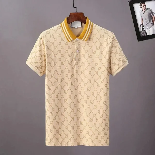 Gucci Shirts Short-Sleeve GG Monogram Polo Shirt product detail image 10