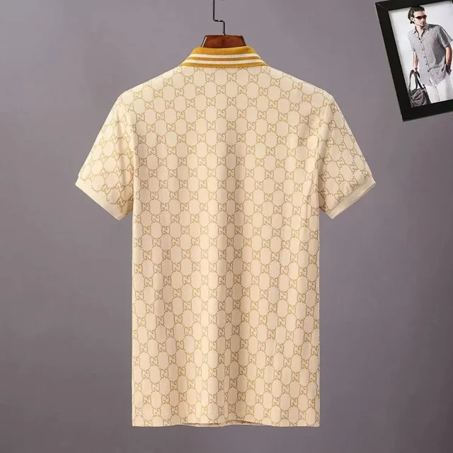 Gucci Shirts Short-Sleeve GG Monogram Polo Shirt product detail image 11
