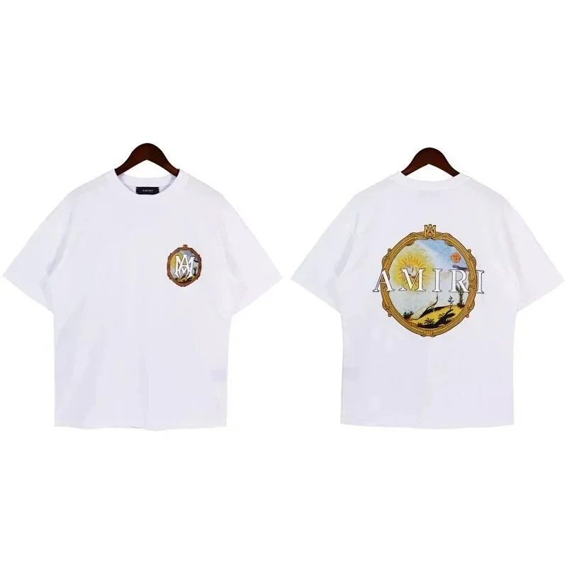 Graphic cotton short-sleeved T-shirt