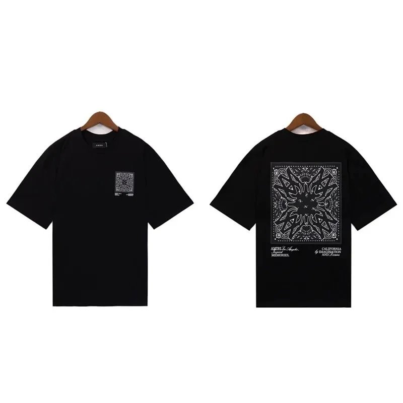 Graphic cotton short-sleeved T-shirt