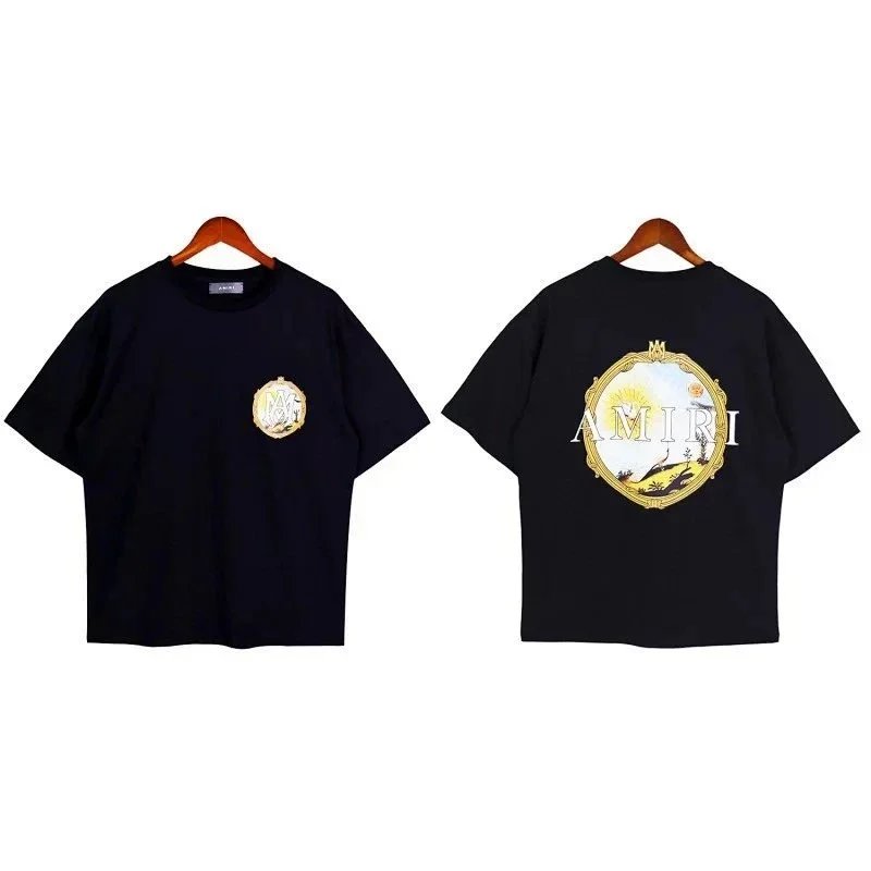 Graphic cotton short-sleeved T-shirt