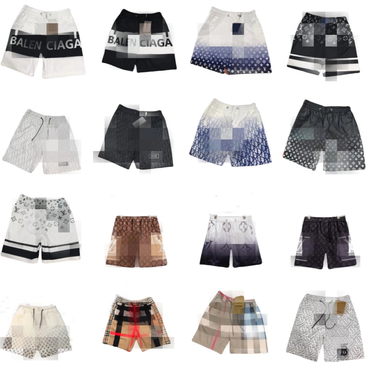 25ss新款速干潮流休闲格子五分裤合集夏季