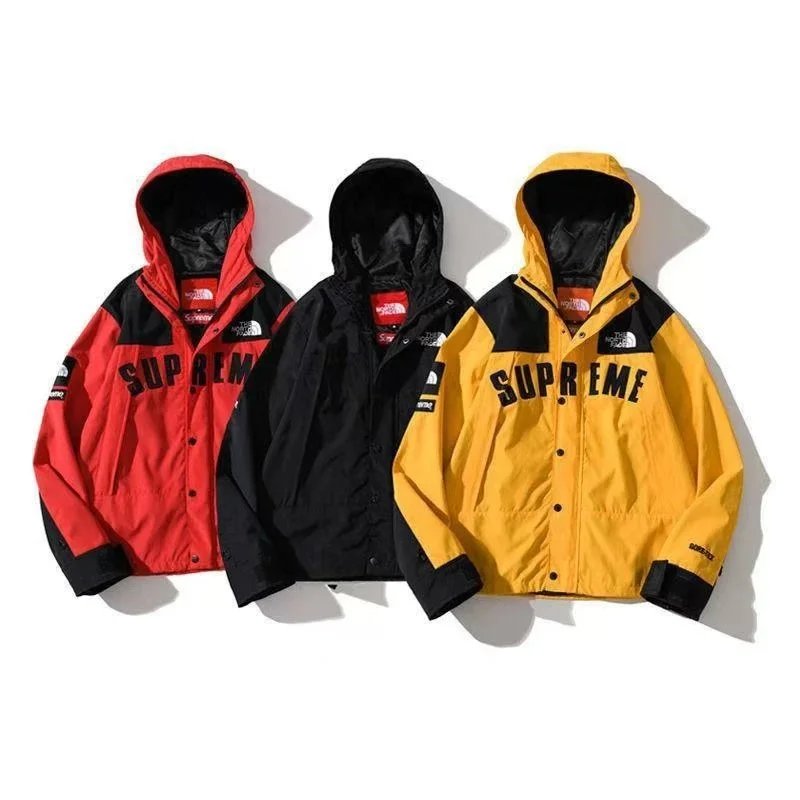 High-quality classic 5-color hooded windbreaker jacket patchwork coat