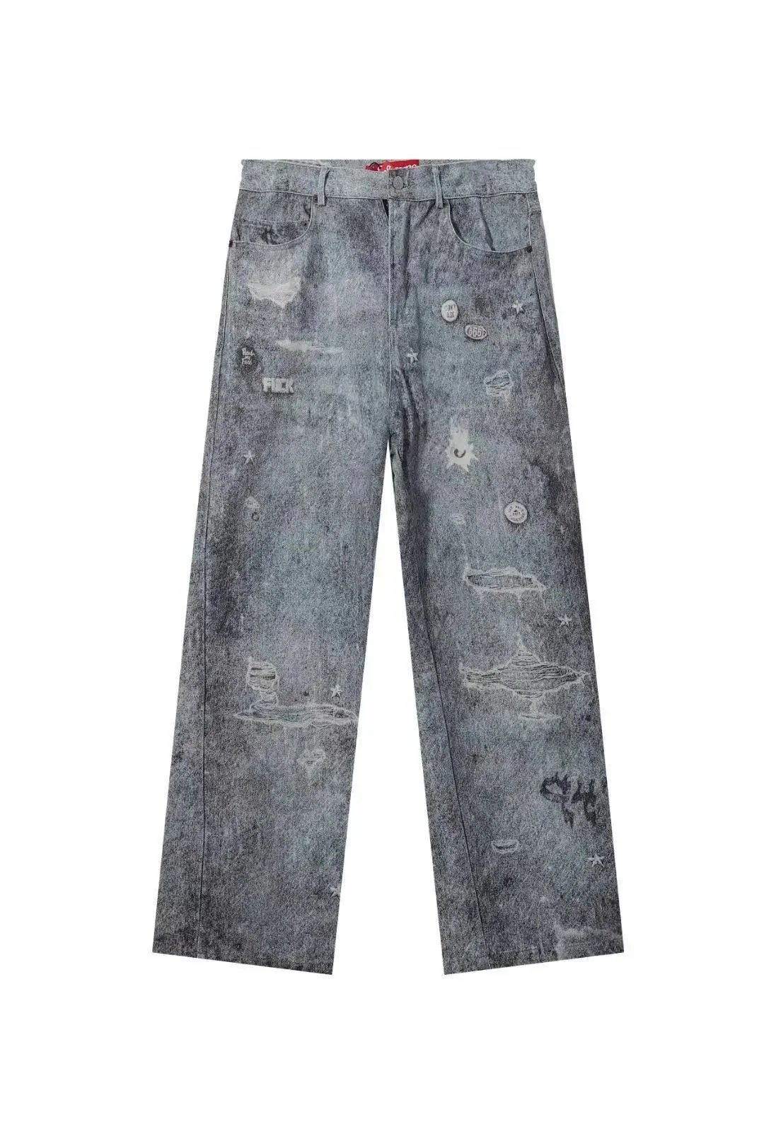 S*P Printed loose jeans